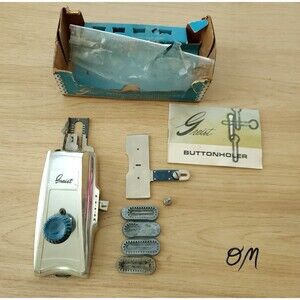 Vintage Greist Automatic Buttonhole Stitch Attachment Box Booklet Accessories